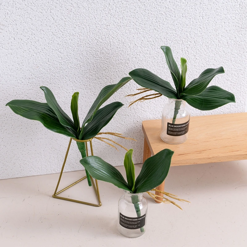 Artificial Orchid Leaves Phalaenopsis Orchids Leaves Real Touch Leaf Home Plant