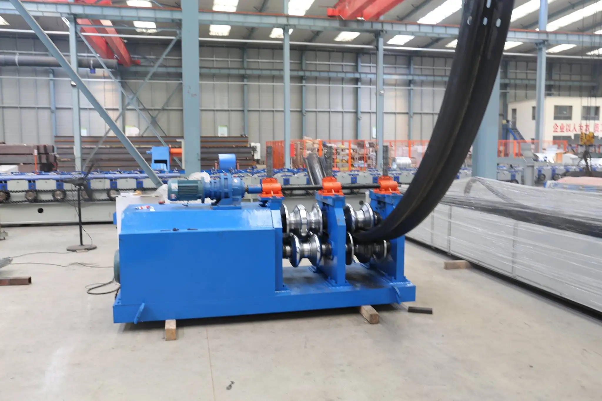 High-performance Custom Automatic Guardrail Post Roll Forming Machine With Welded Structural Steel
