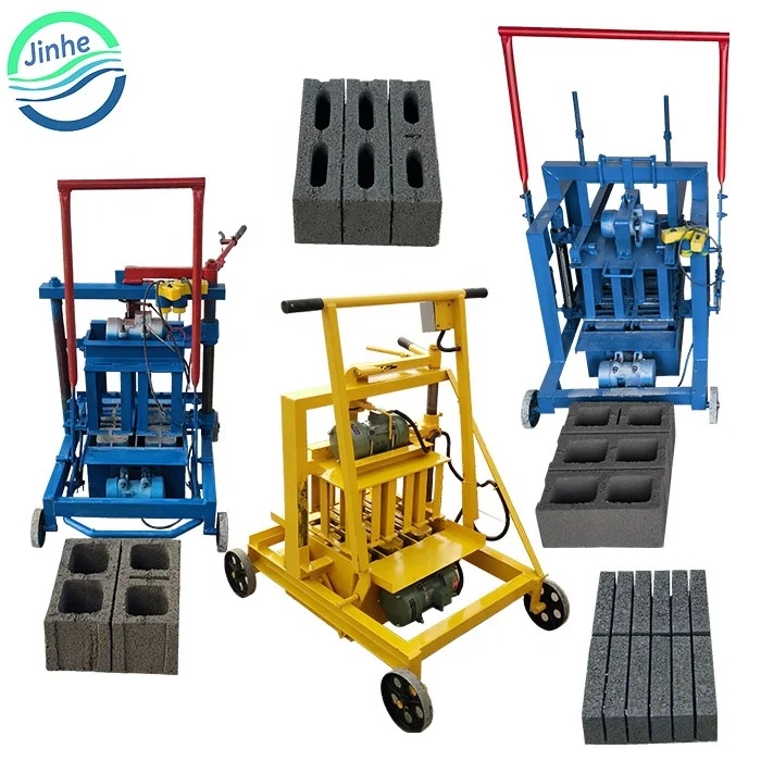 Concrete hollow block maker machine for house construction cement solid interlocking brick making machinery