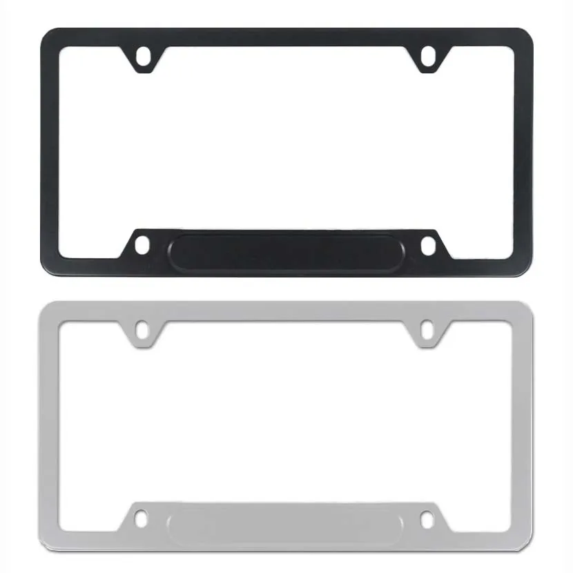 Custom aluminium License Plate Frame Personalized American Standard for Cars Motorcycles Featuring Plastic Alloy Materials