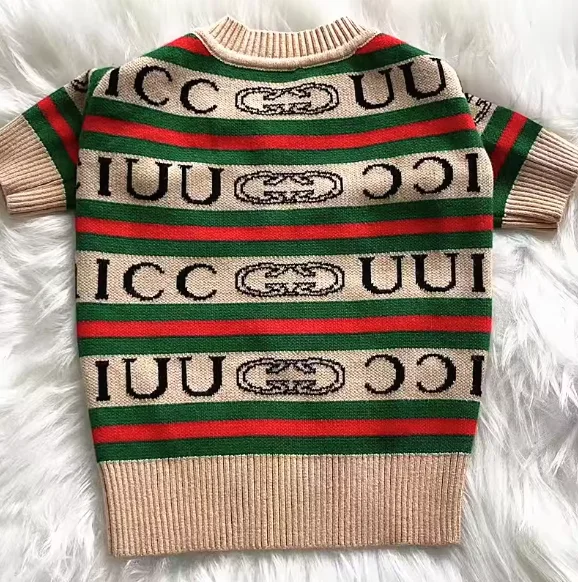Luxury Designer Brand Pet Dog Clothes Apparel Cat Sweater Dog Knitted Clothes for Small Medium Large Dog