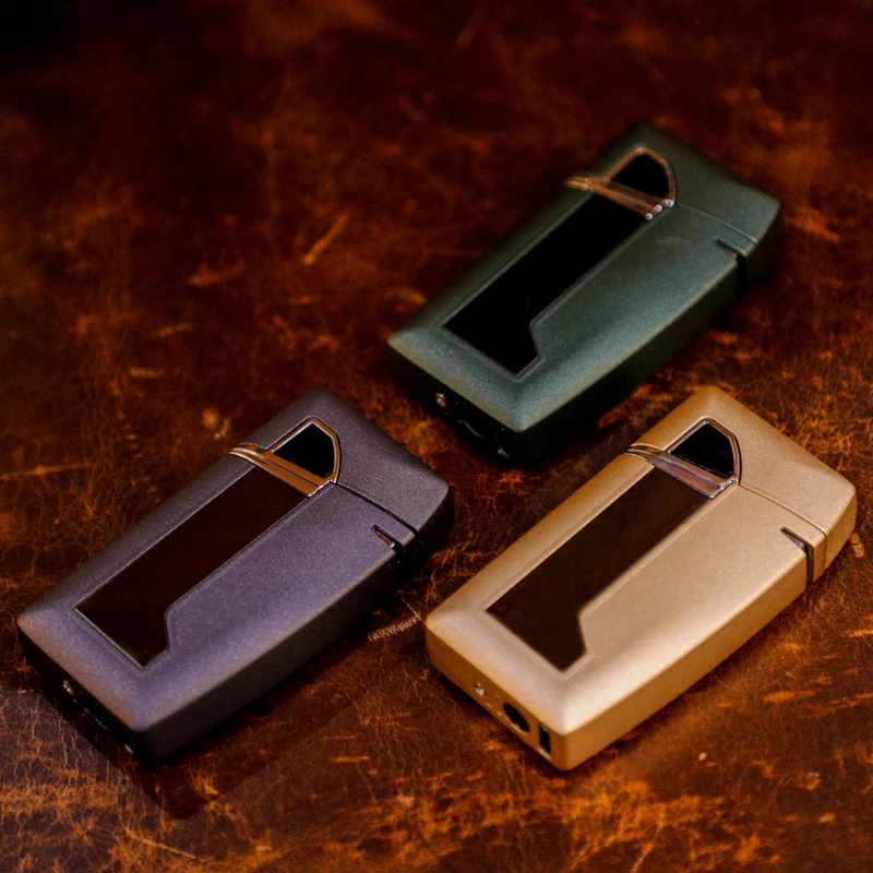 Fashionable smoking cigarette charging lighter slim fingerprint usb lighter