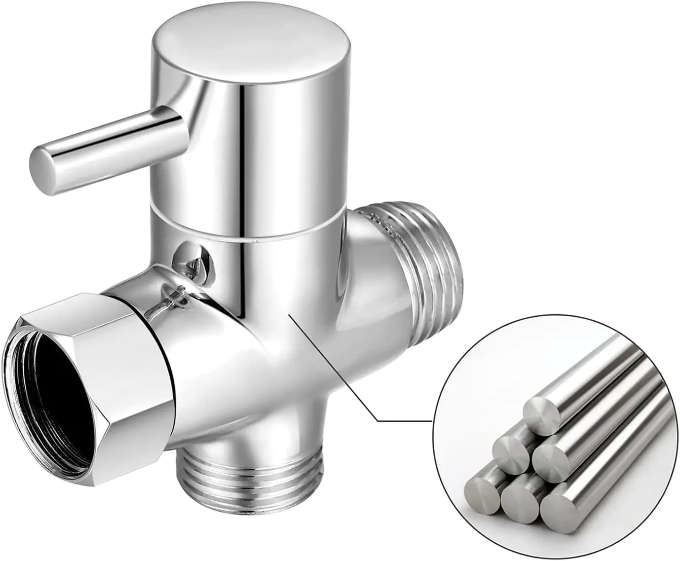 High Quality Corrosion-Resistant Three-Way Ball Valve Precision Engineered Hotel Bathroom Diverter Bidet Use Faucet Accessories