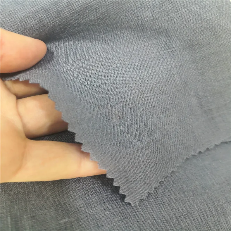 
120gsn light weight 100%Hemp woven solid color summer clothes fabric for women T-shirt and dress 