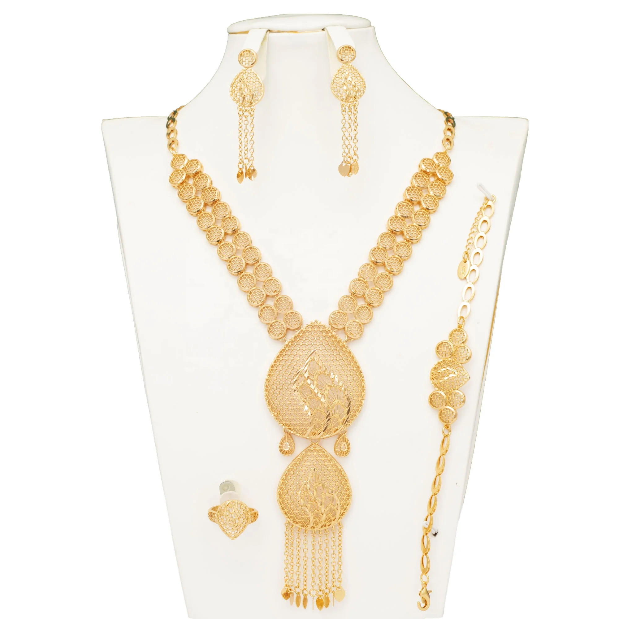 new product ideas 2023 Wedding jewellery set United Arab Emirates gold plated pendants for jewelry making