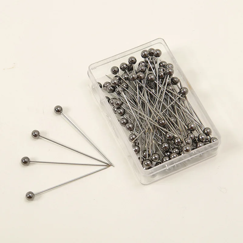 100 pcs/pack Hijab Pins Accessories Cheap Fashion Round Pearl Brooches Women Scarf Safety Brooches Pin for Women