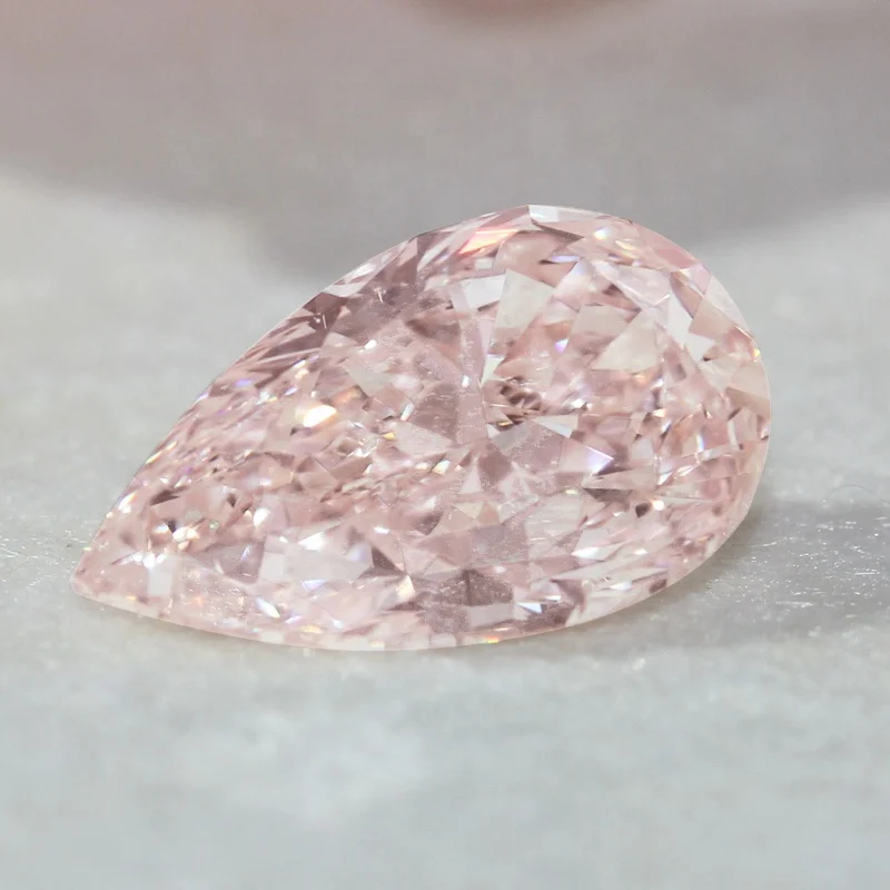 ZKZ Diamonds custom jewelry In stock large size cvd pear loose 1.00ct loose pink lab diamonds supplier