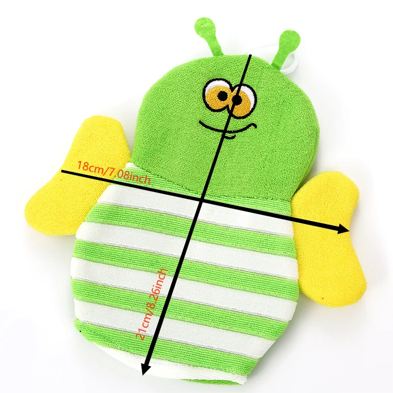 Cartoon animal baby Kids Body Scrubber for Shower Loofah Bath Gloves Exfoliating Mitt