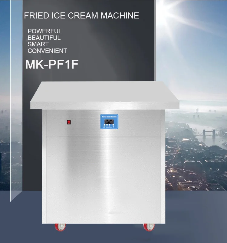 Коммерческая машина для обжаренного мороженого Maquina de helados enrollados