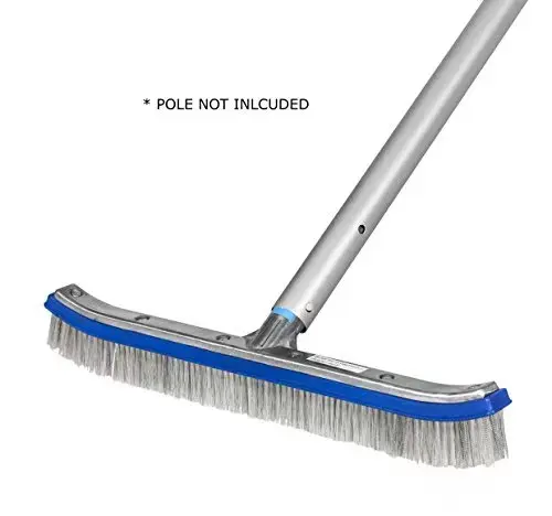 Wholesale pool Cleaning Equipment Nylon and Stainless steel mixed bristle swimming pool brush wall with alu bcak