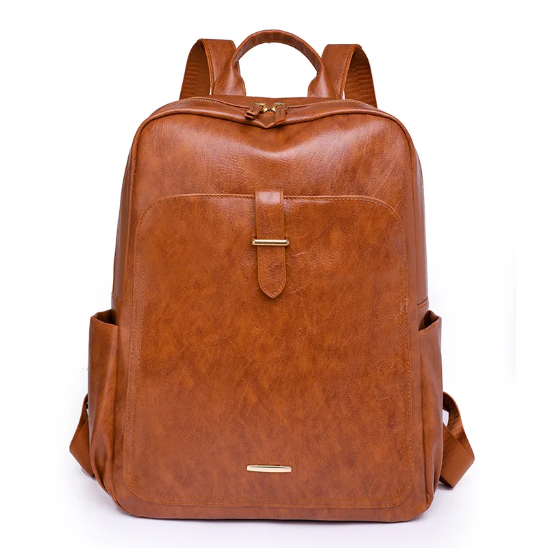 2023 Fashion Anti Theft Vintage Backpack Women Travel Shopping Bag Large Capacity Mochila Feminina Soft PU Leather School Bags