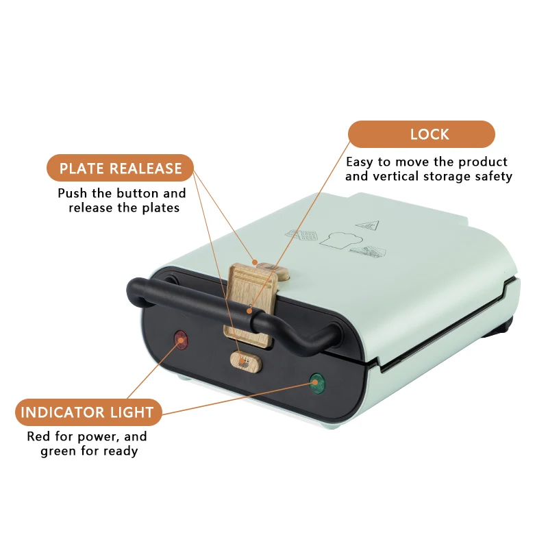 Automatic Panini Sandwich Press Grill Maker  Double Sided Non Stick Waffles Sandwich Maker Machine