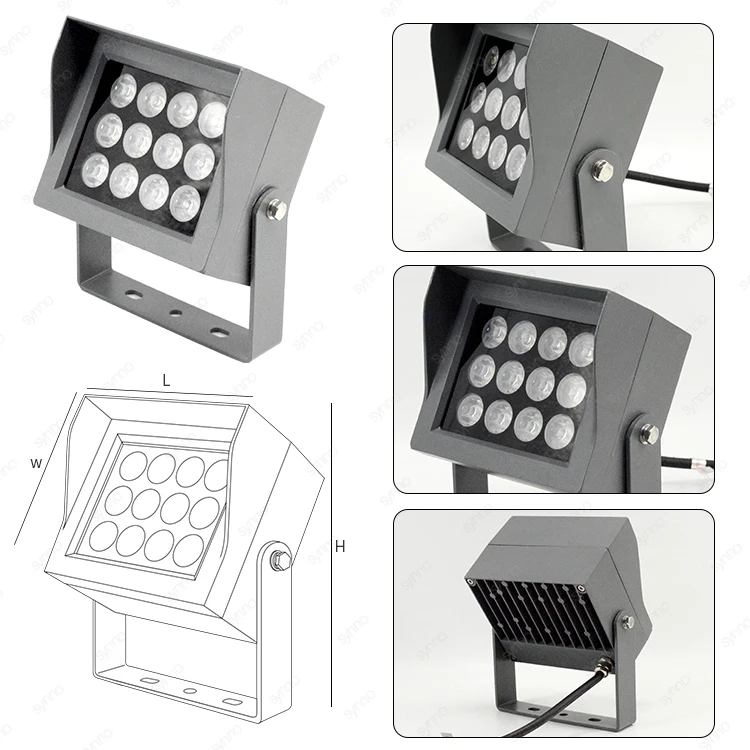 Aluminum ip65 spotlight stadium white cool white outdoor landscape led floodlight garden spot light square led flood light