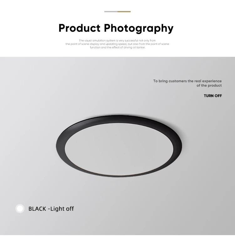 48W 1cm Ultra slim panel lamp fixture nordic surface mounted ceiling light led modern