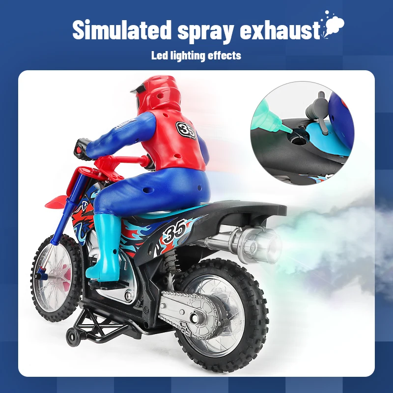 Leemook 2.4G 1:10 4CH 20KM/H recharge high speed RC radio remote control toy motorcycle