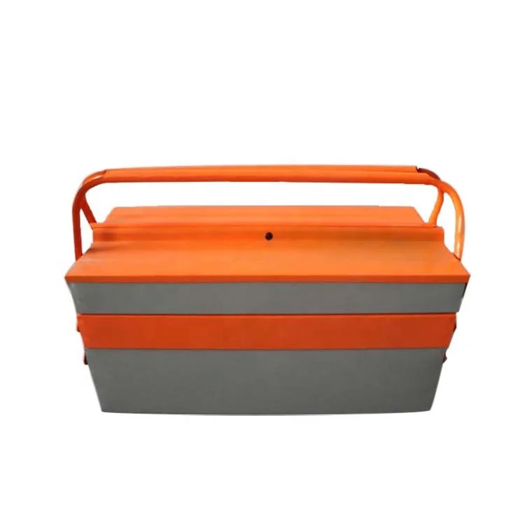 4 3-layer multifunctional steel tool boxes with trays of different sizes portable folding mechanical metal tool boxes