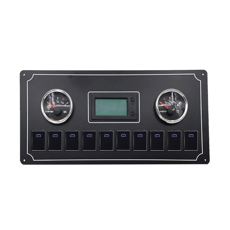 Modified Control Panel Switch with Text Light Transmission Switch Blue Wave Button RV Motorhome Switch Button RV Control Panel