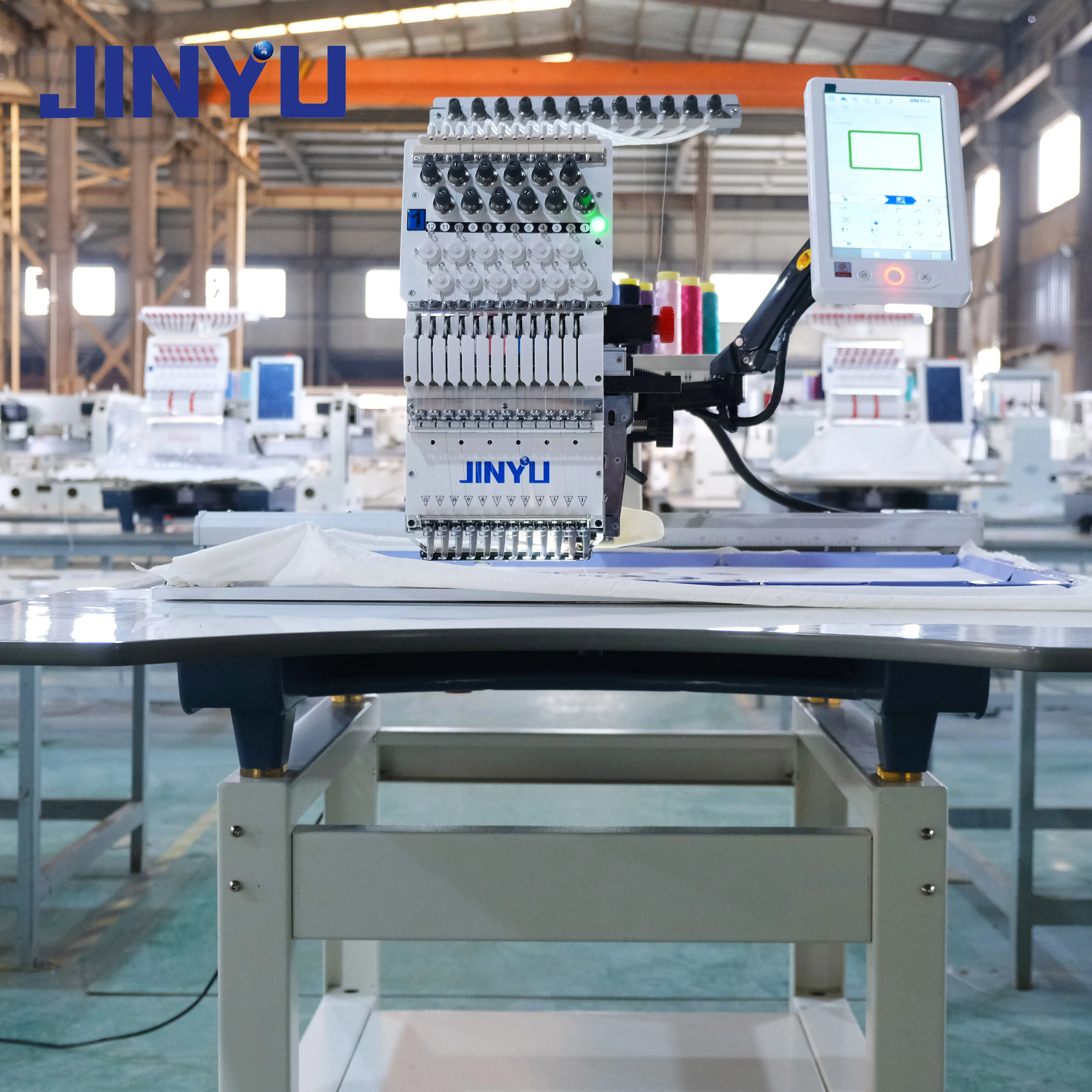 JinYu New JCS12015080 High Speed Multi Function Single Head 12 Needles Embroidery Machine Computerized For Cap/T-shirt
