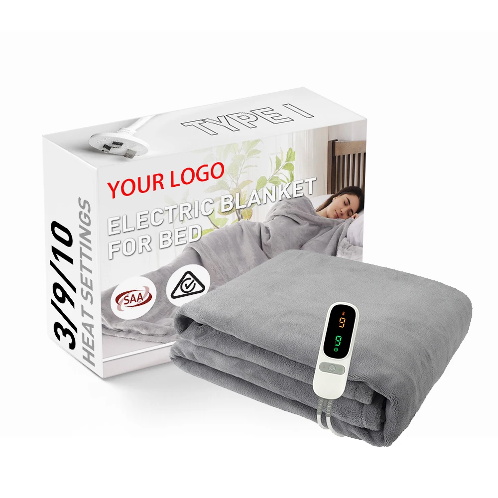 New product SS25 controller LED indicator 9 heat settings uk plug 220V electric heated blanket