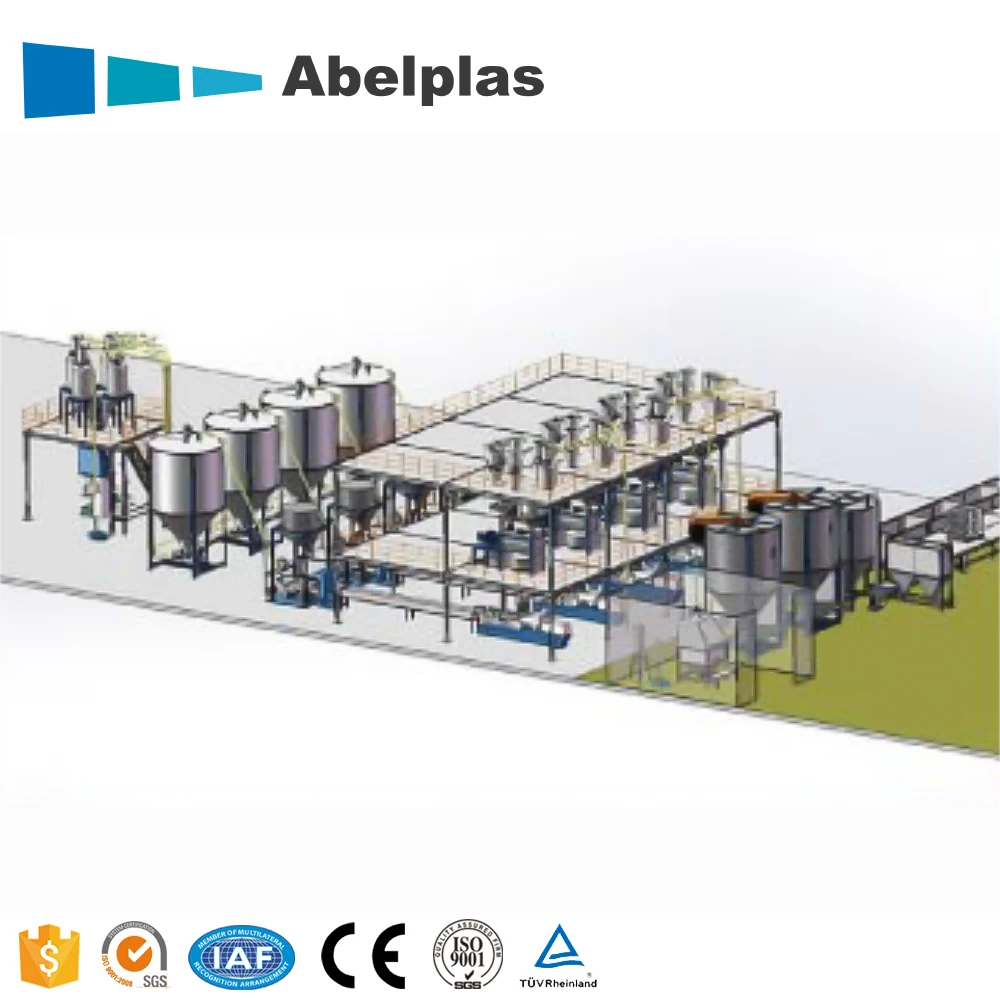 Profession Design Automatic Feeding Dosing Mixing System for Spc Floor Extruder Line
