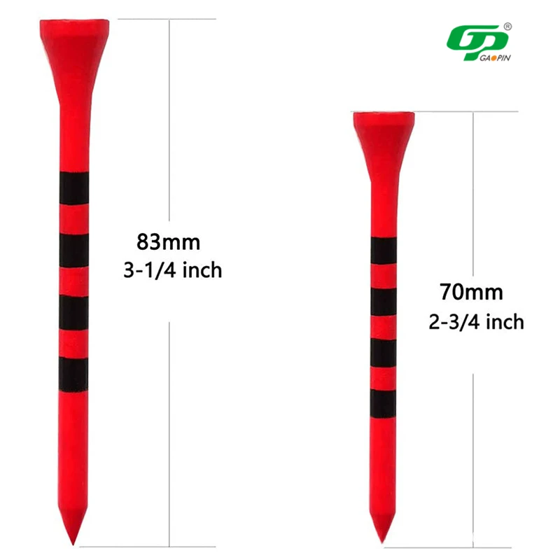 Factory Wholesale Custom Wood Golf Tees Durable Natural Biodegradable Material Bamboo Golf Tees Bamboo Wood Golf Ball Tee