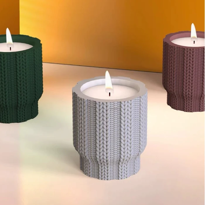 Wholesale Private Label Package Decorative Handmade Scented Empty Candle Vessel Luxury Scented Soy Wax Cement Candle Jars