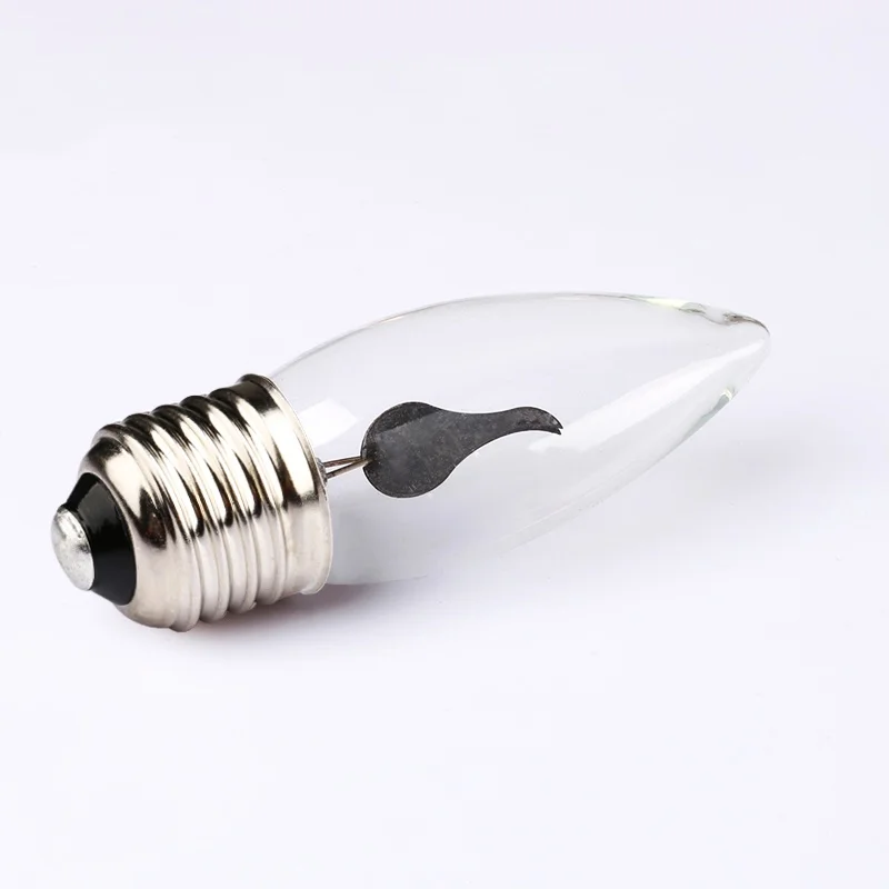 Pull Tail filament candle bulbs C35 candle type flashing flame bulb E26 120V3W holiday decorative bulb