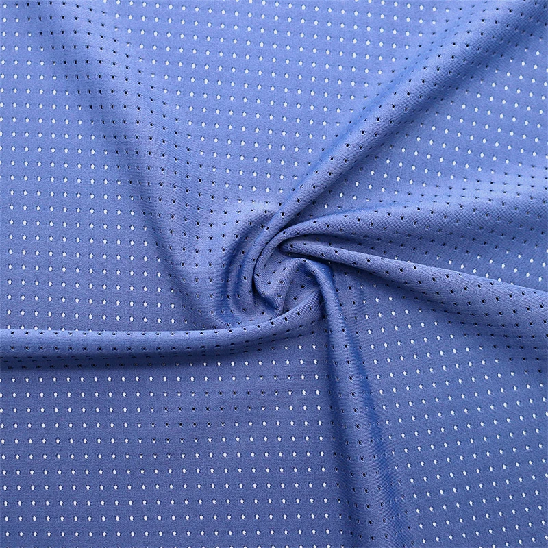 Factory Direct Selling Sportswear Cheap Price Breathable Nylon Spandex Stretch Hole Mesh  Fabric