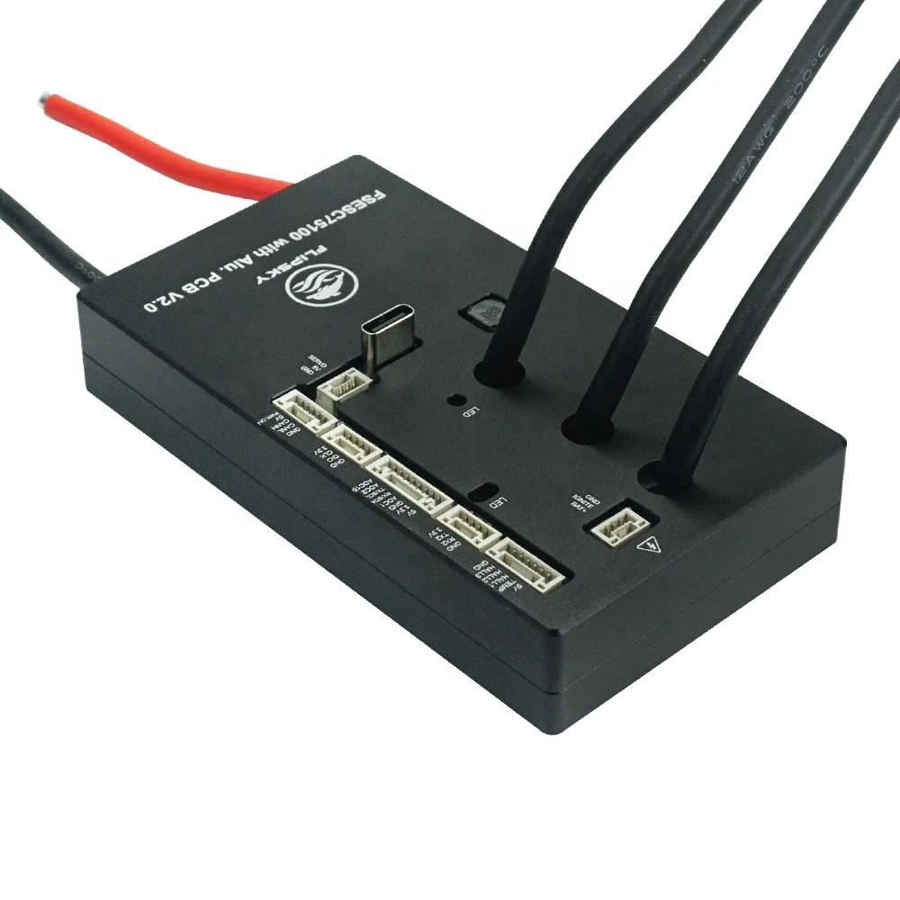 Flipsky FSESC 75100 V2.0 с алюминиевым контроллером скорости 75 В ESC переключателем клавиш на базе VESC для электрического скутера