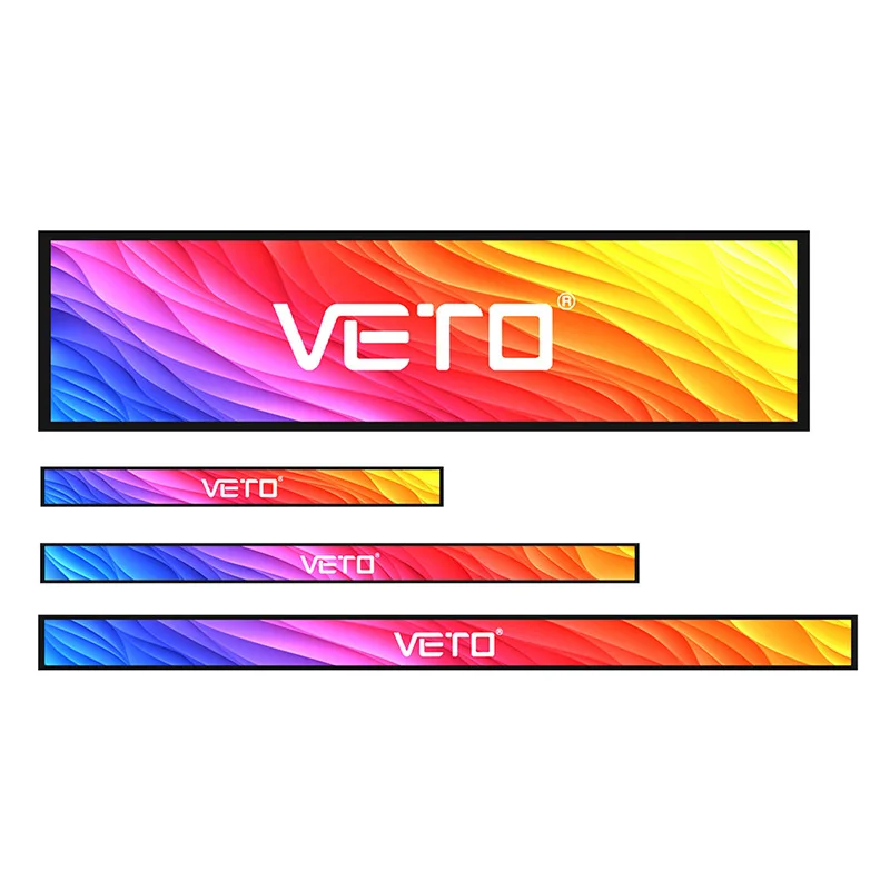 VETO 23.1 inch or other size Ultra Wide Stretched Bar Screen LCD Digital Signage Android Network Advertising Display For Shelves