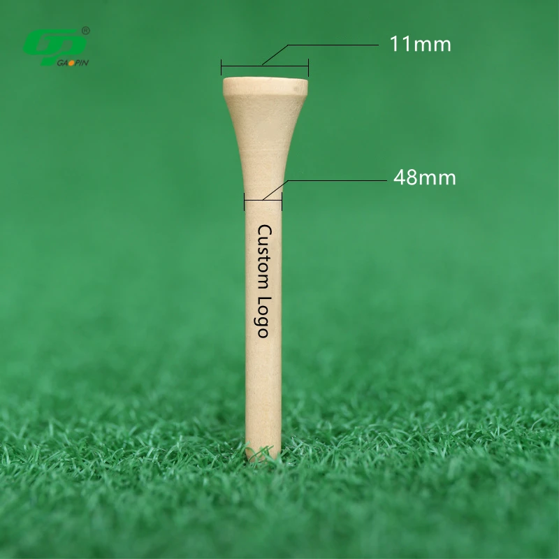 Factory Wholesale Custom Wood Golf Tees Durable Natural Biodegradable Material Bamboo Golf Tees Bamboo Wood Golf Ball Tee