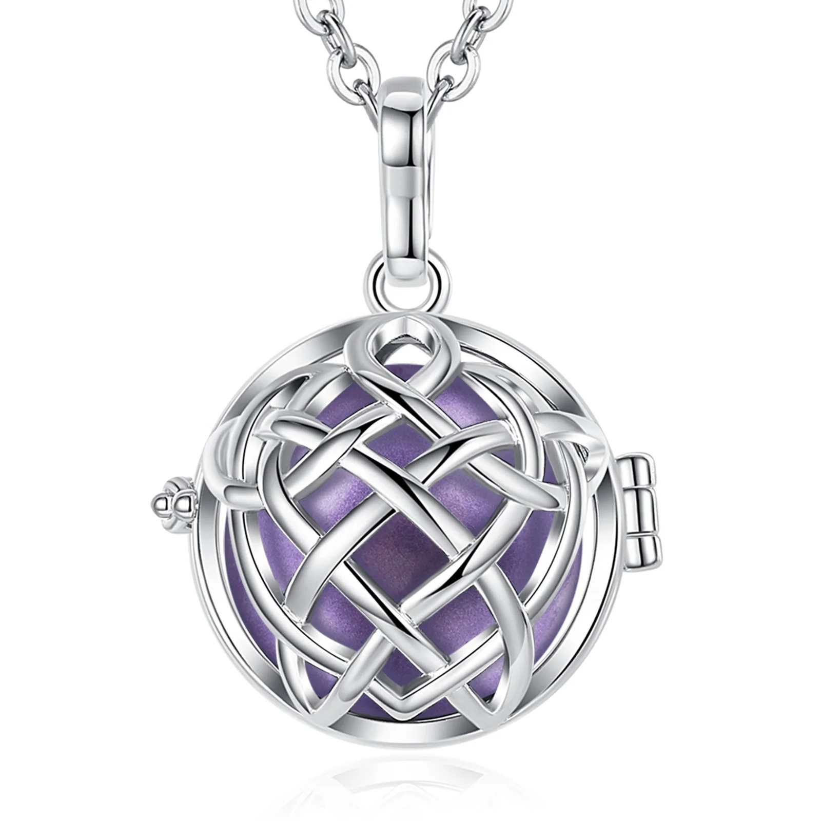 Silver Celtic Irish Knot Cage Mexican Bolas Ball Maternity Ball Chiming Ball Harmony Bola