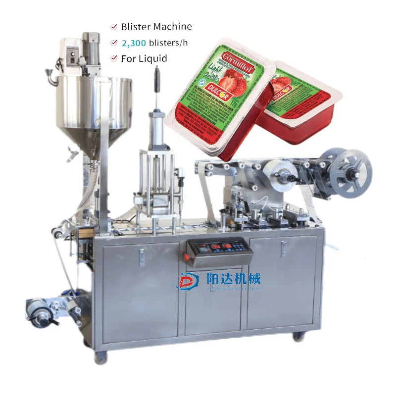 Automatic Food Grade Honey Jam Liquid Chocolates Butter PVC Blister Packing Machine For Perfume 5ml