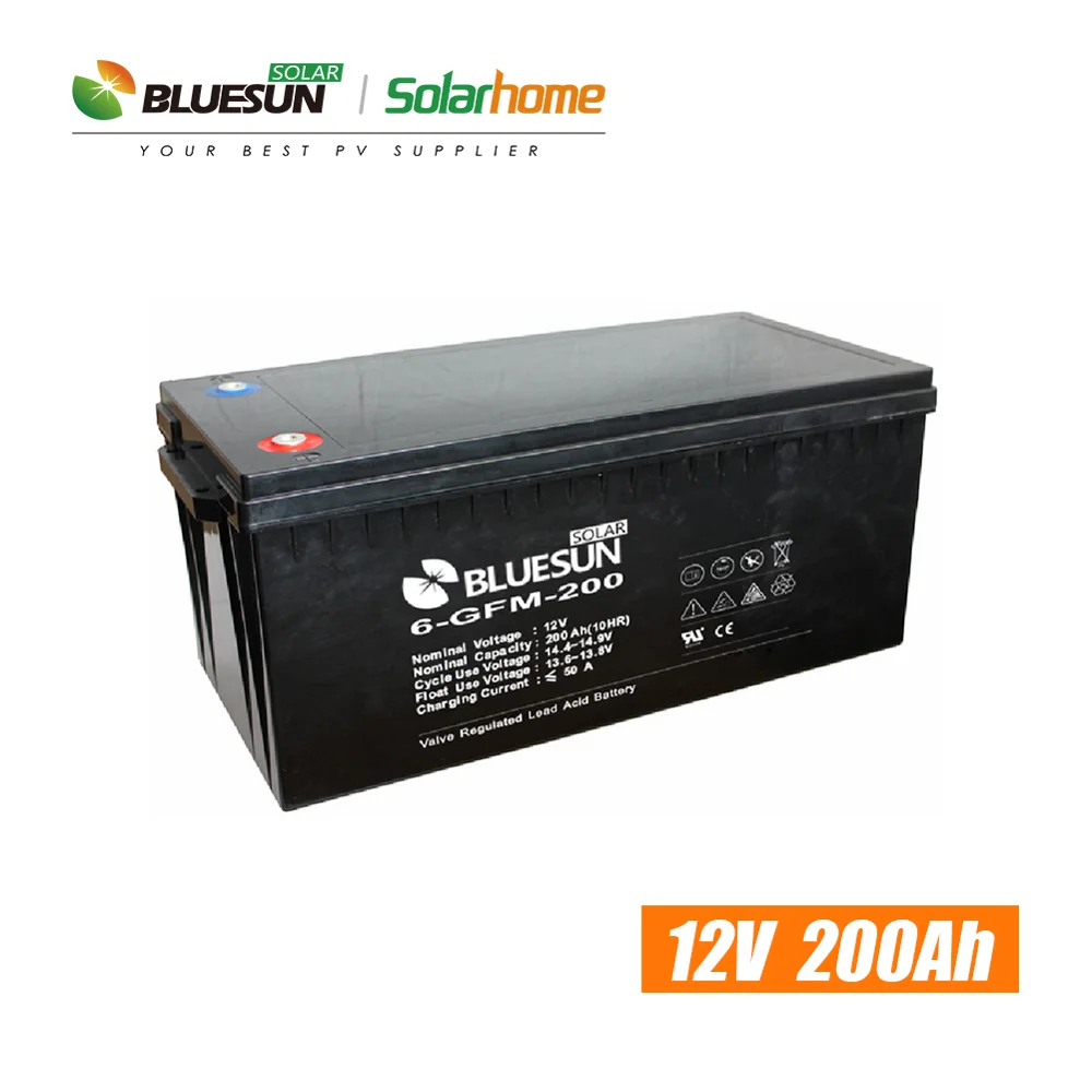 
Bluesun long life GEL AGM lipo deep cycle 12V 200Ah series solar battery 