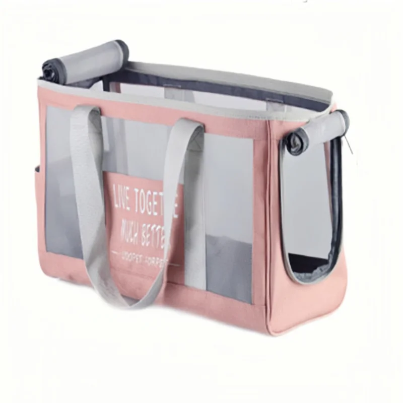 Мягкая дорожная сумка для домашних питомцев, с сетчатыми окошками и флисовой подкладкой, складной чехол для переноски собак