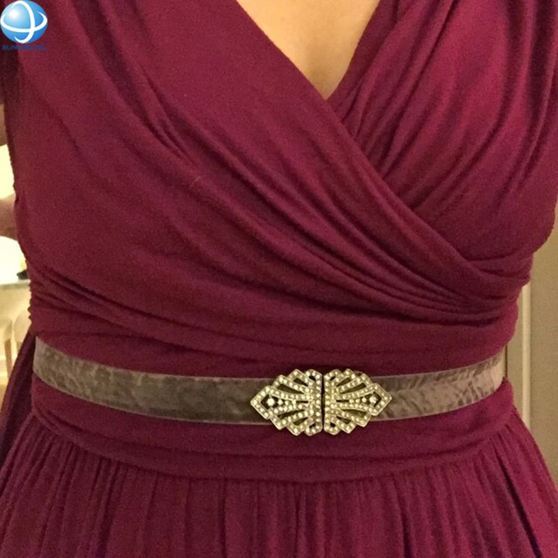 Custom Rhinestone Belt Buckle Closure Sweater Silver Clasp Hook  Wedding Bridal Belt Buckle Button Dress Decor Jewelry