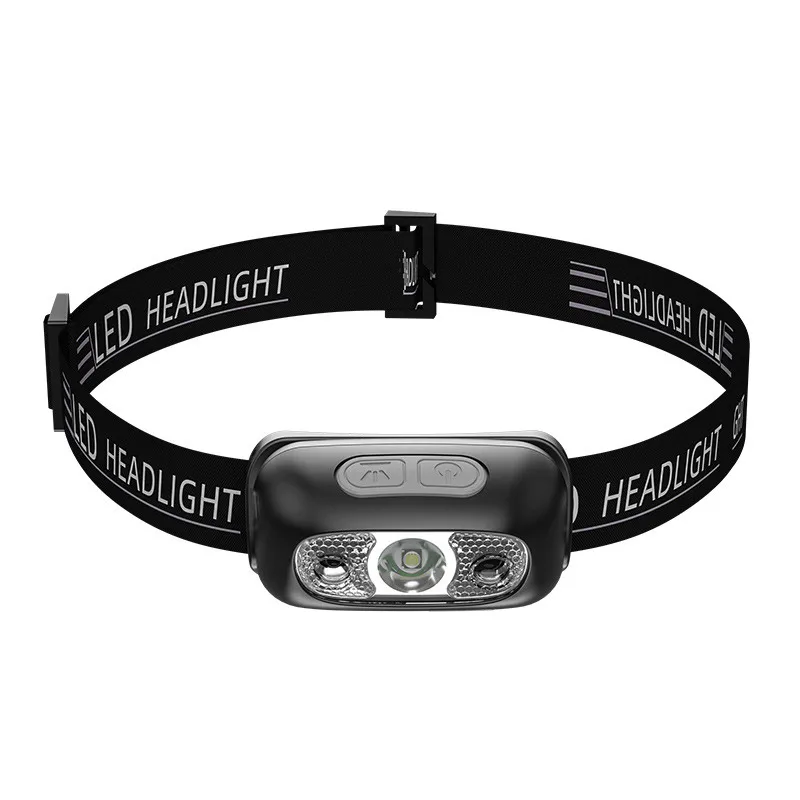 Portable Rechargeable LED Headlamp With Motion Sensor White Red Light Head Lamp Outdoor Running Climbing Working