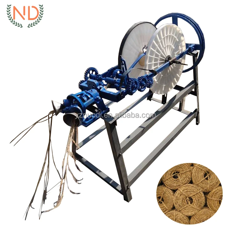 automatic wheat straw rope spinning braiding machine coconut coir rope making machine