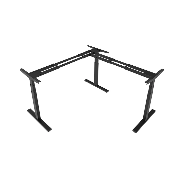 L-shaped 3 ноги электрические регулируемая высота офиса