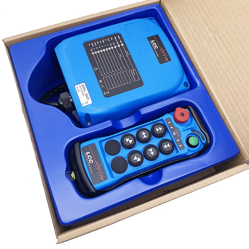 Blue Q600 LCC 6 buttons single speed industrial crane remote control for concrete pump