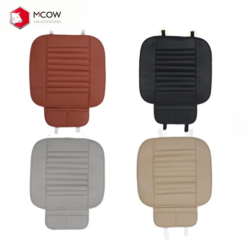 
Universal Auto Chair Cushion Mat Breathable PU Leather Pad Car Front Rear Back Seat Covers Car Seat Cushion Protector 4 Colors 