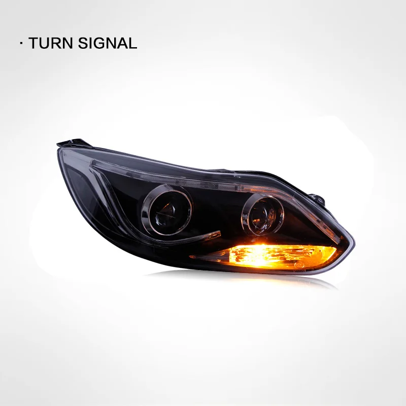 LED Daytime Light Headlights For Ford Focus 2012-2014 LED Tube Light Assembly Signal Lamp Accessories