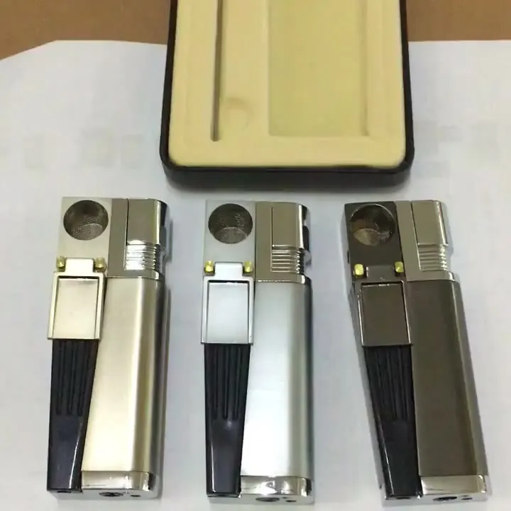 Wholesale JIJU Custom LOGO Smoking Lighter Metal Portable All in one Folding Smoking Pipe and Lighter