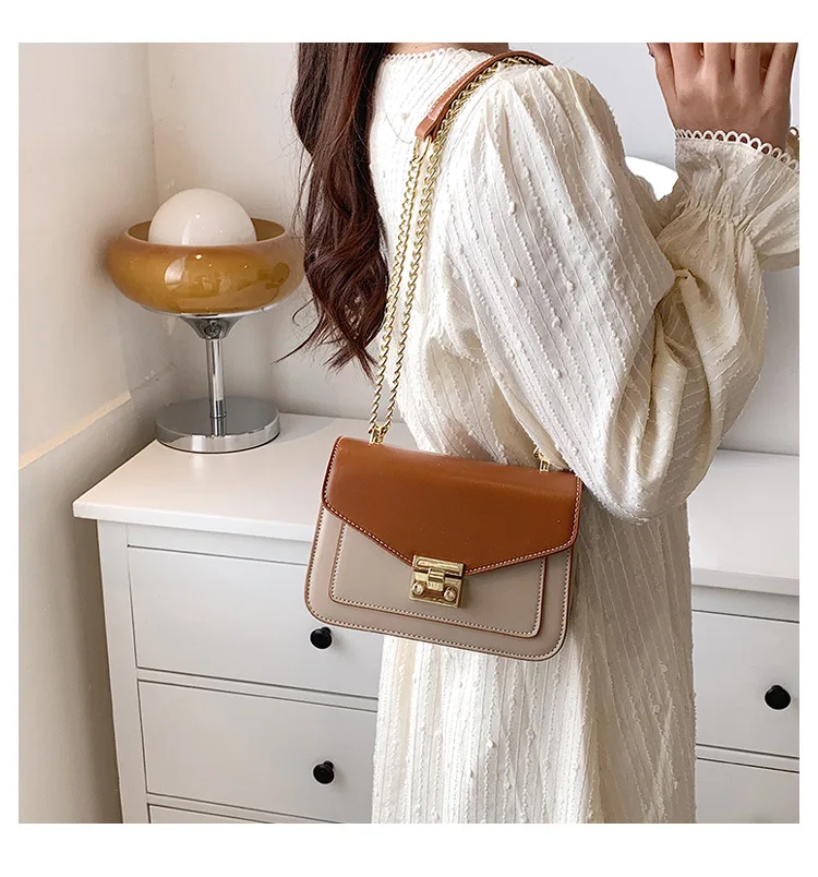 Fashion PU Thread Bags For Ladies Girls Chains Shoulder Crossbody Bag All Seasons Lock Wholesale Designer Handbags