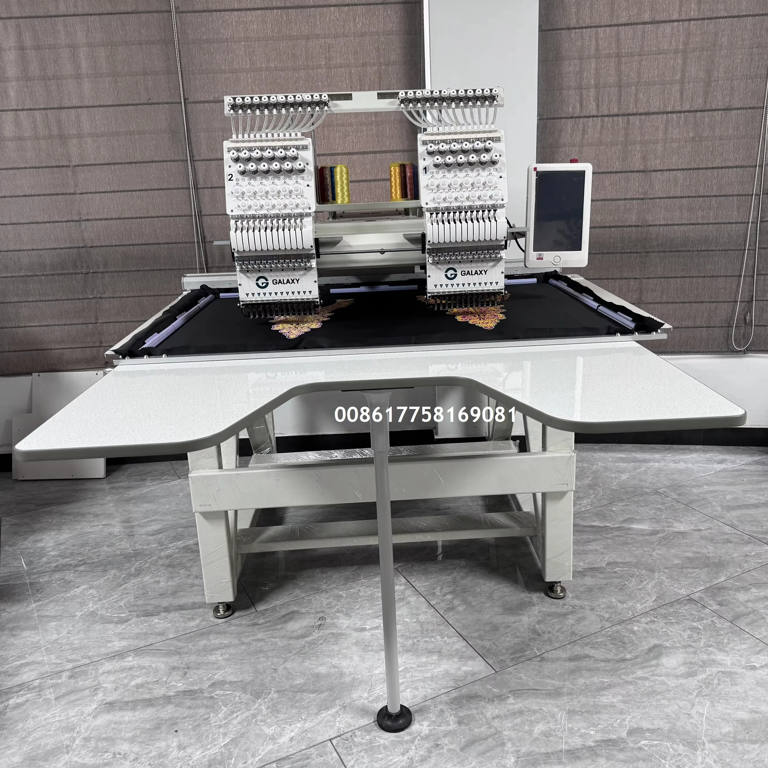 Новая модель 2024 Китай галактика 2 головки 12 15 игл компьютеризированная промышленная вышивальная машина шляпа одежда обувь тканевые сумки DAHAO