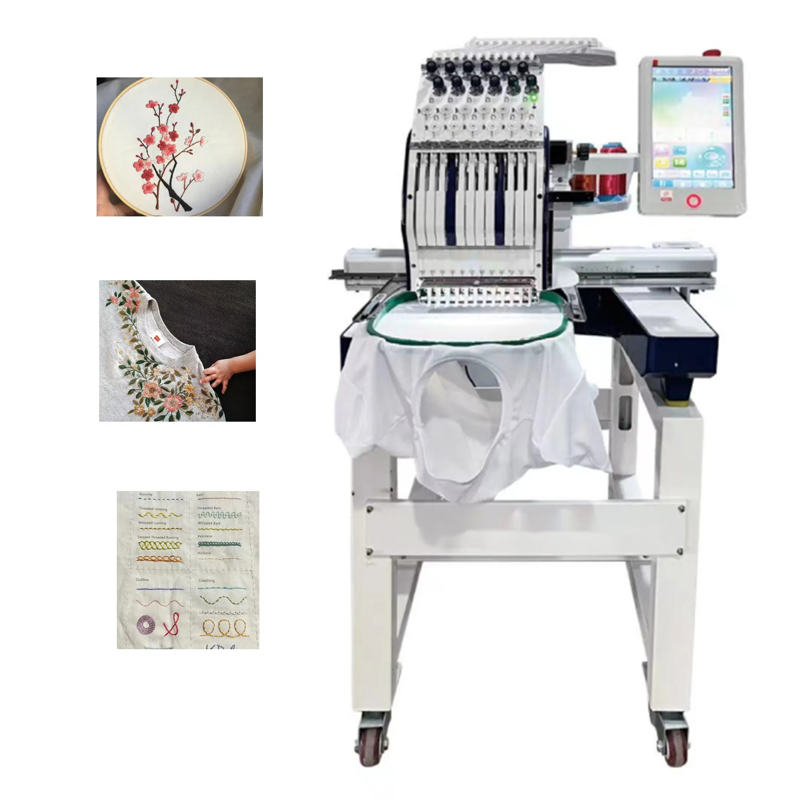 high speed computerized embroidery machine single head embroidery machine household one head embroidery machine