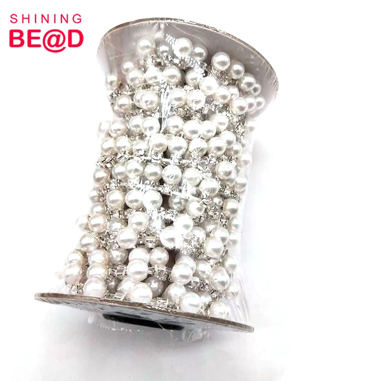 2021 модная Посеребренная цепочка с жемчугом и хрустальными стразами для украшения свадебной Аппликации, цепочка для чашки, цепочка со стразами