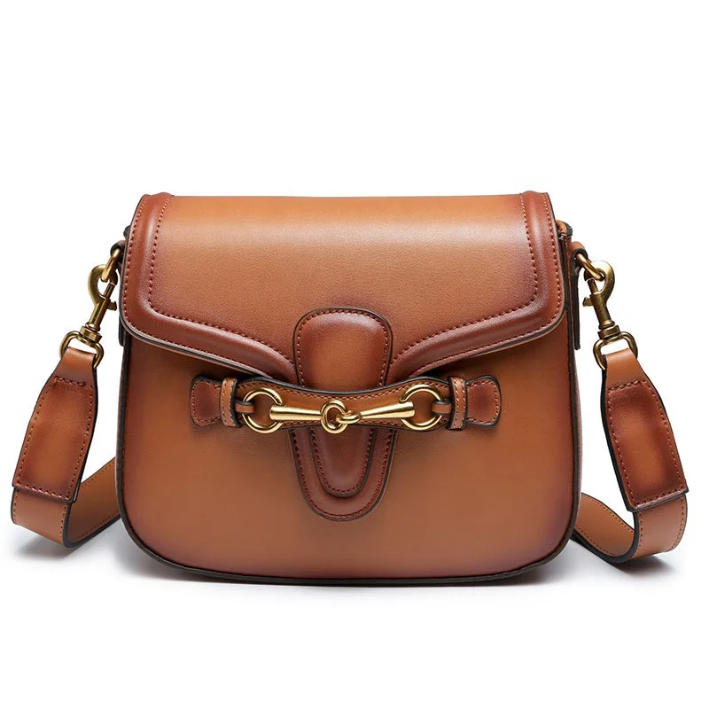 Wholesale factory Female Shoulder Messenger Crossbody Bag  For Woman  Fashion Saddle Leather Luxury Handbags Women Bags