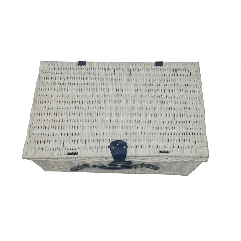 Portable picnic basket set wicker baskets