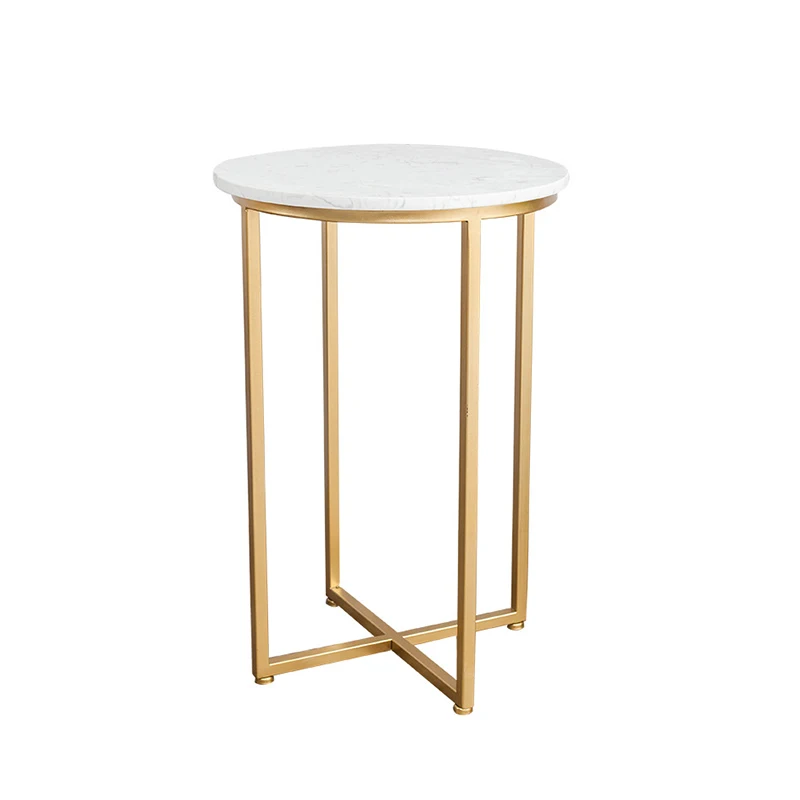
Small Round Tray End Table Sofa Side Table with Metal tray Coffee end Table Anti-Rust and Waterproof Outdoor & Indoor Snack desk 